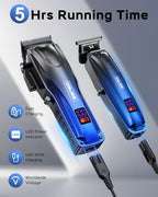 Cordless Hair Clippers and Trimmer Set for Men (Multicolor)