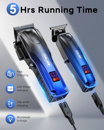 Cordless Hair Clippers and Trimmer Set for Men (Multicolor)