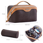 Travel Makeup Bag Organizer Cosmetic Bag (02-D-Brown)