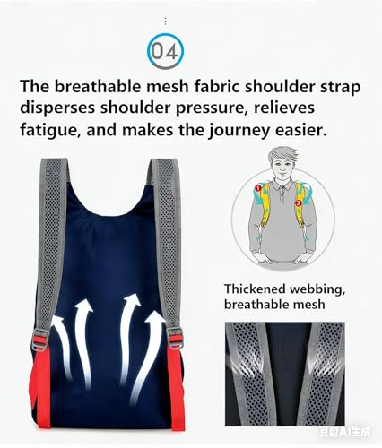 16L Foldable Hiking Backpack (Navy Blue)