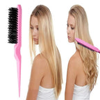 5pcs Boar Bristle Slick Back Hair Brush Set (pink)
