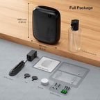 ANW Smart Waterless Essential Oil Diffuser for Large Room (02black+0x100)