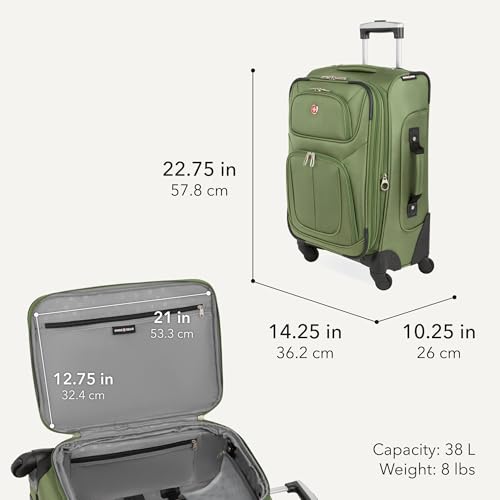 Sion Carry On Spinner Luggage (Carry-On / Evergreen)