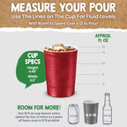 16 oz. Durable & Reusable Party Cups (Red / 12 Count)
