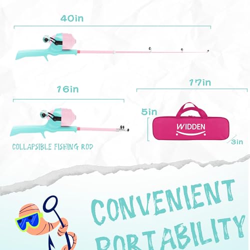 Kids Fishing Pole (Mint Blue & Sugar Pink)