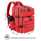Military Tactical Backpack for Men and Women 45L Army 3 Days Assault Pack Bag Large Rucksack with Molle System Red (Red)