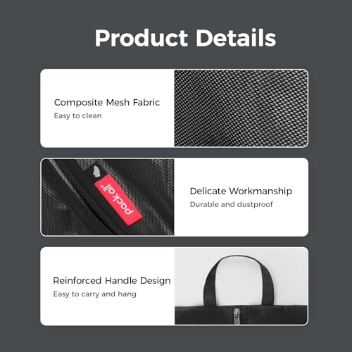 Shoe Bag for Travel (Black / Non-Foldable-Plus)