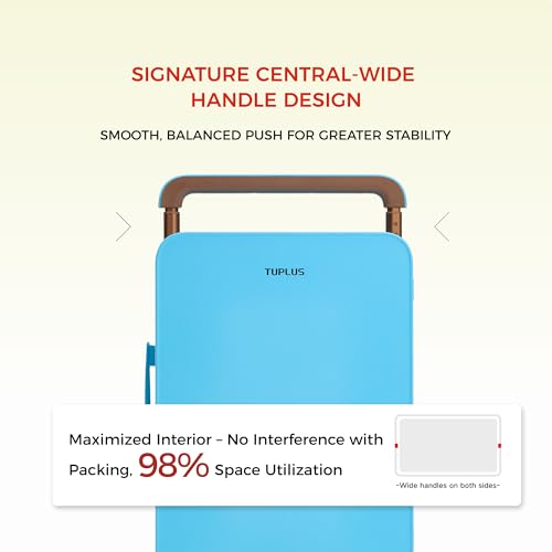 Balance 20" Wide Handle Suitcase Hardside Zipperless Luggage Blue (Clear Sky Blue / Carry-On 20'')