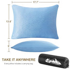 Travel Pillow (M-17.7 Inch x 13.8 Inch / Cooling Sky Blue)
