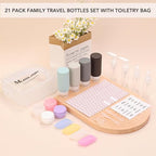 21 Pack Travel Bottles for Toiletries (Gray)