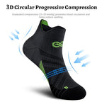 Compression Running Socks for Men & Women (Large-X-Large / New Gray (6 Pairs))