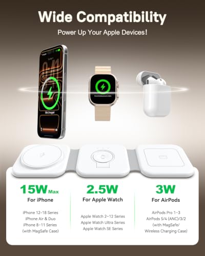 15W Magnetic Travel Charging Station (Navy Blue)