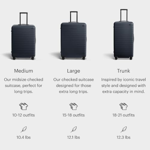 Large Checked Luggage (Navy Blue)