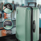 3 Piece Luggage Sets (3 Piece Set (20"/24") / Sage Green)