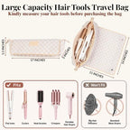 Hair Tools Travel Bag and Heat Resistant Mat 17" Checkered (Checkered Peach)