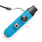 Multifunctional Survival Emergency Whistle for Kids with Compass Hiking Survival (bule2pcs)