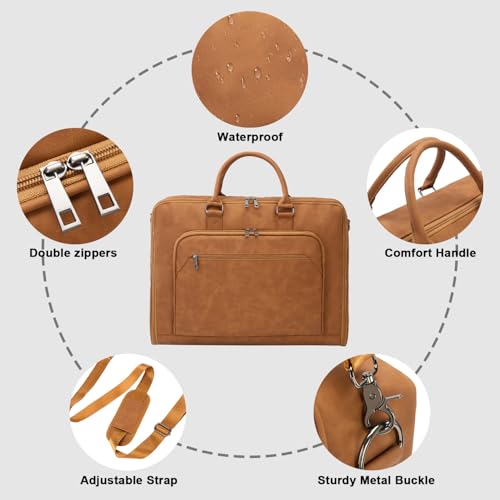 Garment Bag for Travel Large Carry on Garment Bags Men Women (Brown)