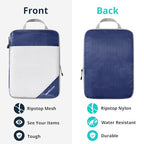 3 Set Compression Packing Cubes for Travel (Navy / 3 pcs)