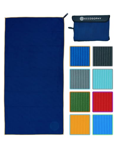 Microfiber Beach Towel (Navy / Large (71"x35"))
