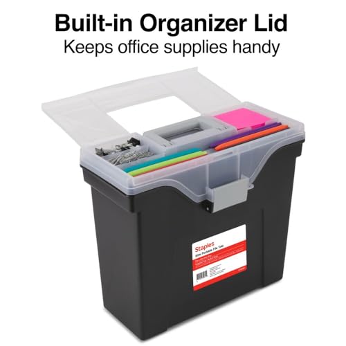 Slim Portable File Tote (Black)