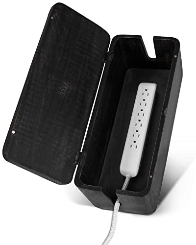 Large Cable Management Box (Rustic Black)