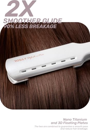 1.75” Flat Iron Hair Straightener (White)