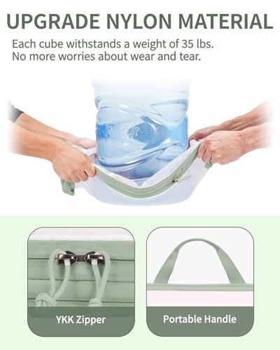 6 Set Compression Packing Cubes (Green)