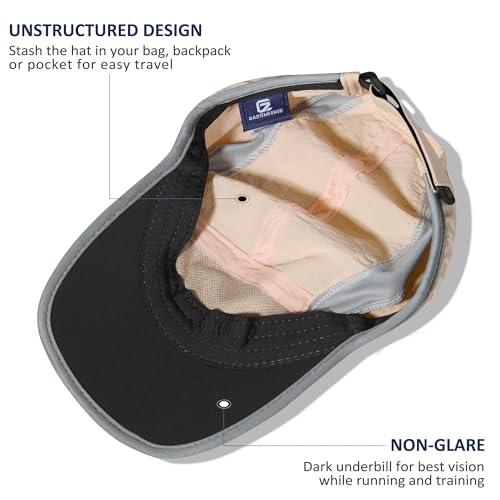 Reflective Foldable Running Hat for Men Women (7-7 5/8 / Pale Orange)