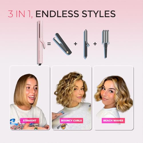 Airflow 2.0 Curling Iron Flat Iron (Pink)