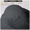 Womens Sun Hats Wide Brim Reversible Bucket Cotton Hat Packable Summer Travel Cap with Hat Clip (Medium / Medium-black+beige)
