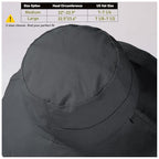 Womens Sun Hats Wide Brim Reversible Bucket Cotton Hat Packable Summer Travel Cap with Hat Clip (Medium / Medium-black+beige)