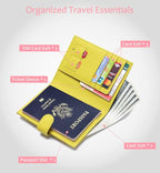 RFID Blocking Travel Wallet for Women (Lemon Yellow)