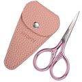 Small Pointed Scissors for Women Men Facial Hair (Pink)