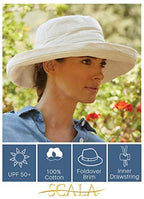 Women's Cotton Hat with Inner Drawstring and Upf 50+ Rating (One Size / Pink)