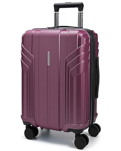 Expandable Carry On Luggage 22x14x9 Airline Approved (Expandable Carry On 20 Inch / Purplish Red)