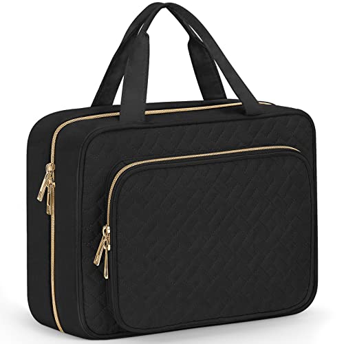 Toiletry Bag for Women (Large / Minimalist / Black)