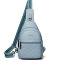 Sling Bag For Women Fanny Pack Crossbody Travel Shoulder Belt Bags Tote Backpack Purse Faux Leather Light Blue (Light Blue)