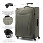 Maxlite 5 Softside Checked Luggage Spinner (Checked-Large 29-Inch / Slate Green)