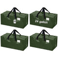4 Pcs 24 Gallon Extra Large Moving Bags Heavy Duty Storage Bag (24 Gallon / Green)