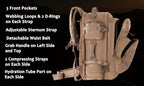 Large Tactical Backpack Bag For Hiking (Camo)