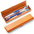 Wider Aluminum Toothbrush Travel Case (Orange / 1 Pack (Large))