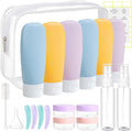 20 Pack Travel Bottles Set for Toiletries (multi-color A)