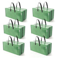 6 Pack Extra Large Moving Bags with Backpack Straps & Handles (Green / 6 Pack)