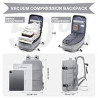 Vacuum Backpack Travel with Pump (A1-grey / 25 liters)