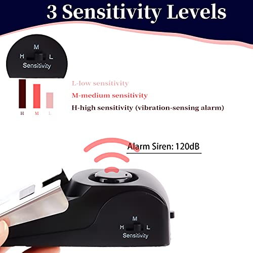 Door Stop Alarm (2 Pack / Black)