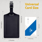 3 Pack Luggage Tags for Suitcases Airplane Travel Essentials (Black)