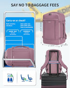 17'' Travel Backpack Airlines Approved Personal Item Carry On Bag Pink (Pink-2 / 17 inch underseat)