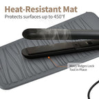 Silicone Heat Resistant Mat for Hair Iron (1 Pack / Grey)