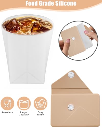 Collapsible Cup[2025 Upgraded] Silicone Foldable Water Cup (Flesh pink)