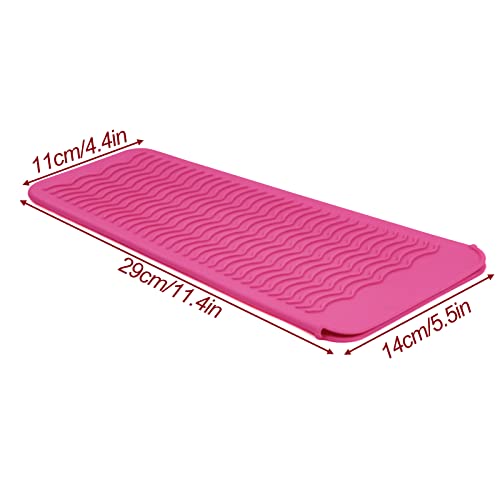 Silicone Heat Resistant Mat Pouch for Hair Straightener (1 Pack / Pink)